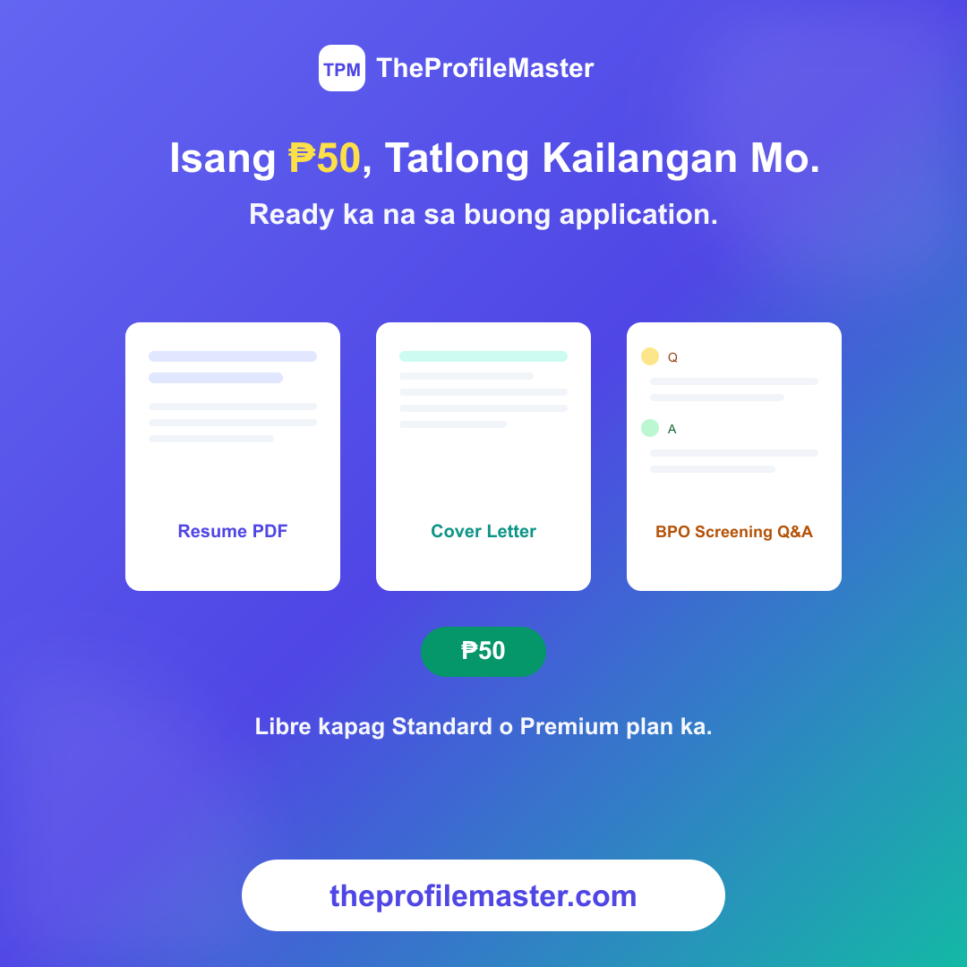 Isang ₱50, Tatlong Kailangan Mo Sa Job Application