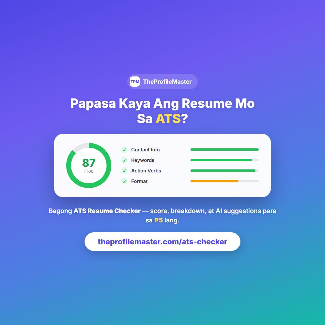 Papasa Kaya Ang Resume Mo Sa ATS? Alamin Na Ngayon