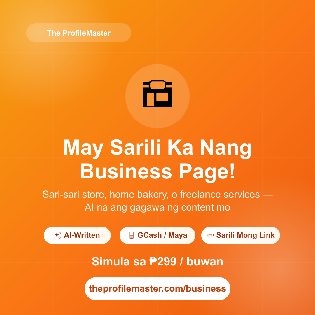 May Sarili Ka Nang Business Page — Kahit Walang Website Skills